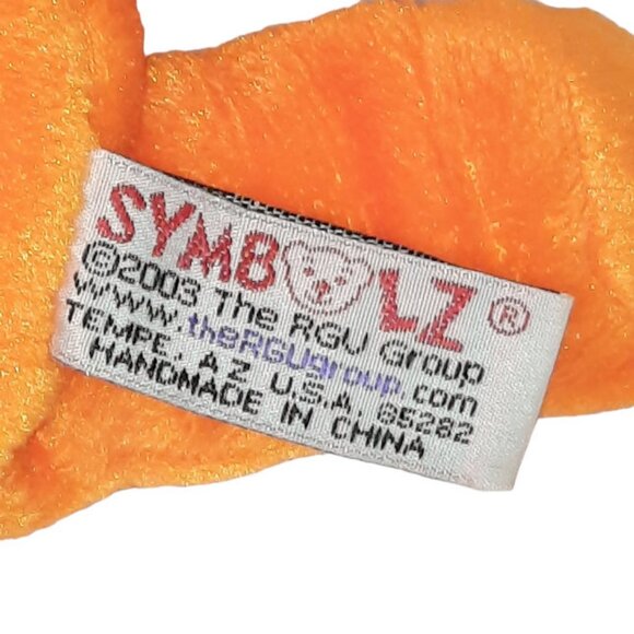 2003 Symbolz Orange Bear Florida Sunshine State Plush Stuffed BeanBag Toy 7.5" - Picture 8 of 8